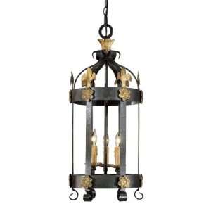  Montparnasse Collection 3 Light French Black Pendant with 
