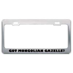 Got Mongolian Gazelle? Animals Pets Metal License Plate Frame Holder 