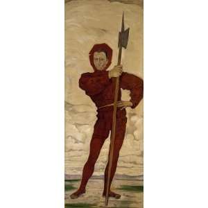   Oil Reproduction   Ferdinand Hodler   24 x 64 inches   The Halberdier