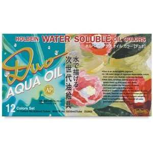  Holbein Duo Aqua Water Soluble Oils   Assorted Set of 12 