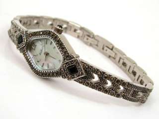 Antique Style Marcasite Crystal Bracelet Jewelry WATCH  