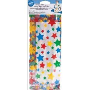  Wilton Party Bags 4X9 1/2 20/Pkg Colorful Stars; 6 Items 