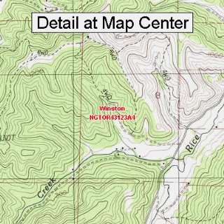 USGS Topographic Quadrangle Map   Winston, Oregon (Folded 