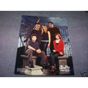  BUFFY CAST PHOTO WITH OZ, GILES, XANDER & WILLOW 