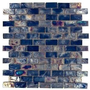  Moderna collection   1 x 2 glass tile in blue sapphire 