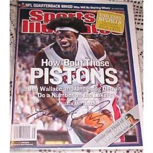  NBA Ben Wallace Signed Sports Illustrated Magazine COA 
