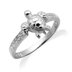   Hawaiian Turtle Ring with CZs Honolulu Jewelry Company Jewelry