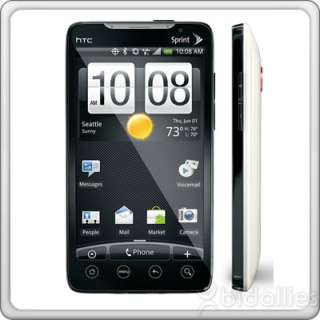 SPRINT HTC EVO 4G GPS WiFi 8.0 MP CAMERA ANDROID CELL PHONE WHITE 