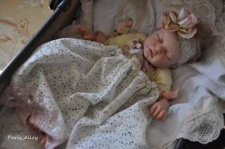 Lemon Meringue~French Lace Dress & Headband 4 Reborn Baby Doll  
