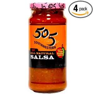 505 Southwest Salsa, Hot, 16 Ounce Glass(Pack of 4)  