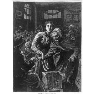   Christmas in a home for the poor,1876,Harpers Weekly