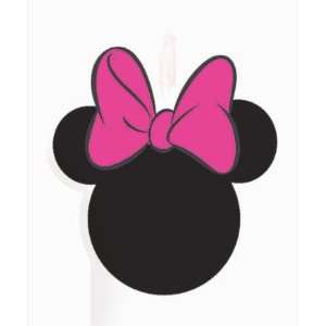  Minnie Mouse Happy Birthday Pink Bow Candle Toys & Games