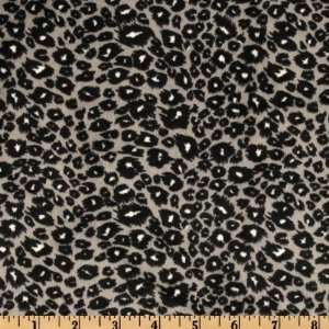  60 Wide Minky Cuddle Cheetah Gray/Black Fabric By The 