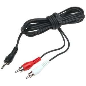   INC 6 Audio Y Cable Splitter 1 Mini Plug 2 RCA Plugs Electronics