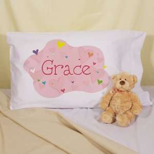    New Baby Shes All Heart Personalized Pillowcase