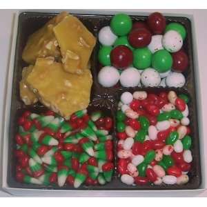   Mix Jelly Beans, Reindeer Corn, Christmas Malt Balls, & Peanut Brittle