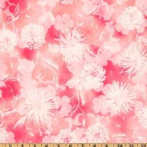  44 Wide Mimosa Oriental Flowers Pink Fabric By The Yard 