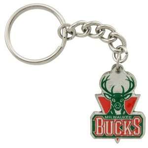 Milwaukee Bucks Pewter Primary Logo Keychain  Sports 