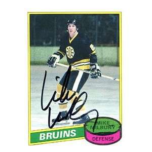  Mike Milbury Autographed / Signed 1980 81 Topps Card 