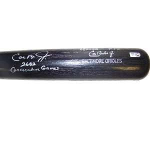  Autographed Cal Ripken Jr. Bat with 2632 Consecutive Games 