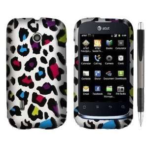 Colorful Leopard On Silver Design Protector Hard Cover Case for Huawei 