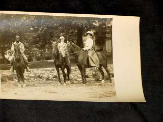 1910 OTIS FAMILY CHICAGO IL MOTHER DAUGHTER HORSE RPPC NEGRO BLACK 