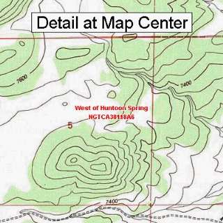  USGS Topographic Quadrangle Map   West of Huntoon Spring 