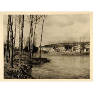  1927 Haroue River France Martin Hurlimann Photogravure 