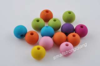 200 pcs Loose mixed color Matt acrylic spacer findings beads charms 