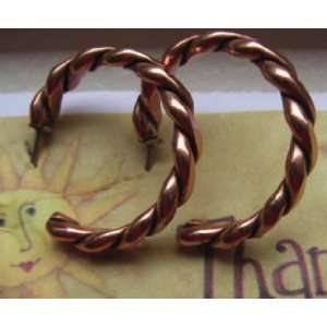  Solid Copper Hoop Earrings CE6788C0 