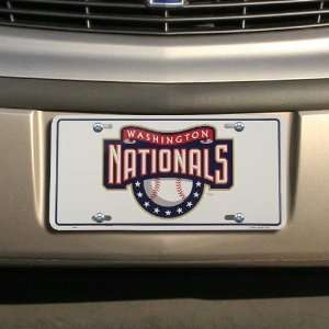   MLB Washington Nationals White Metal License Plate