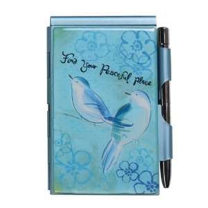  Grasslands Road Metal Notepad with Pen and Refill Blue 