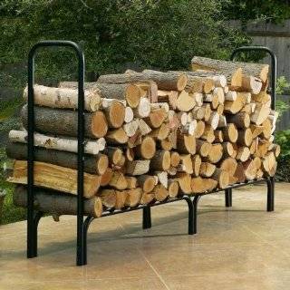  8.5 Fire Wood Log Rack Storage Outdoor Black Metal Log Rack 