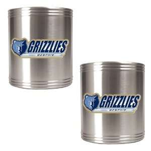  Memphis Grizzlies 2pc Stainless Steel Can Holder Set 