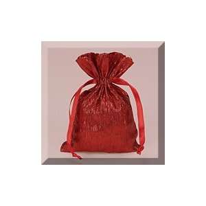  12ea   3 X 4 Red Crinkled Metallic Bag Health & Personal 
