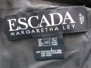 ESCADA MARGARETHA LEY BLACK WOOL CREPE COUNTRY CLUB BUTTON TUXEDO COAT 