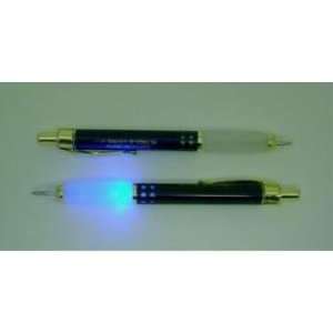  Imprinted Light Up Push Button Metal Pen Case Pack 200 