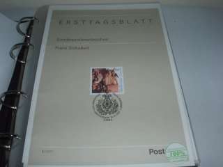 Germany Ersttagsblatt 1974 1997 collection in 7 albums. For a flavour 