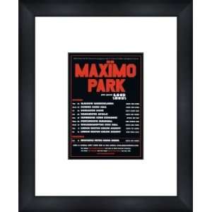 MAXIMO PARK UK Tour 2007   Custom Framed Original Ad   Framed Music 