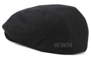 Black Gatsby Cabbie Ivy Hat Flat Cap Men XXL ivxl3193  