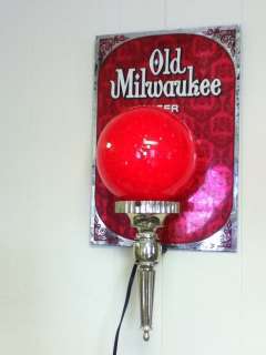 M76 OLD MILWAUKEE BEER SIGN VINTAGE WALL SCONCE LIGHT CARRIAGE STYLE 