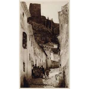  1925 Children Cobblestone Street Martos Andalusia Spain 