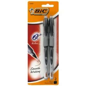  Bic Z4 Roller Pens   Black Ink, 2 pack