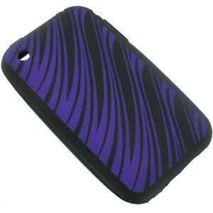  Apple iPhone 3G/3GS Laser Silicone Case (Black/Purple 