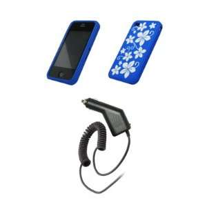   Silicone Gel Skin Cover Case + Rapid Car Charger for Apple iPhone 4