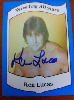 Ken Lucas RARE signed 1983 Wrestling All Stars card  