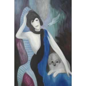 24X36 inch Marie Laurencin Oil Painting Repro Mlle. Chanel  