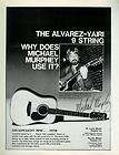 1981 ALVAREZ YAIRI DREADNOUGHT 9 STRING DY58 GUITAR PRINT AD