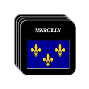  Ile de France   MARCILLY Set of 4 Mini Mousepad Coasters 