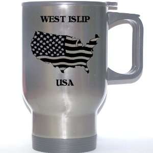  US Flag   West Islip, New York (NY) Stainless Steel Mug 
